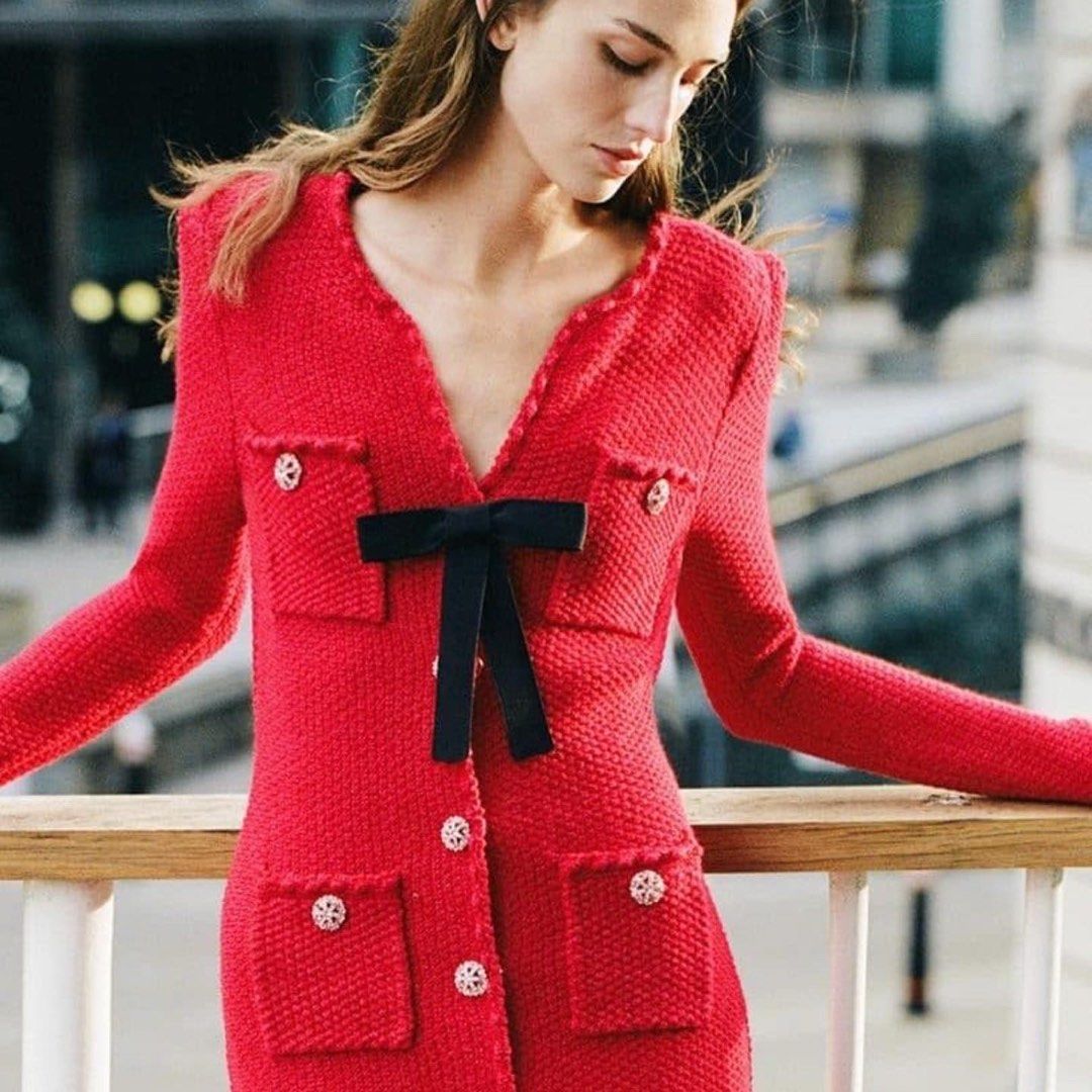 SP Knit Bow Mini Dress