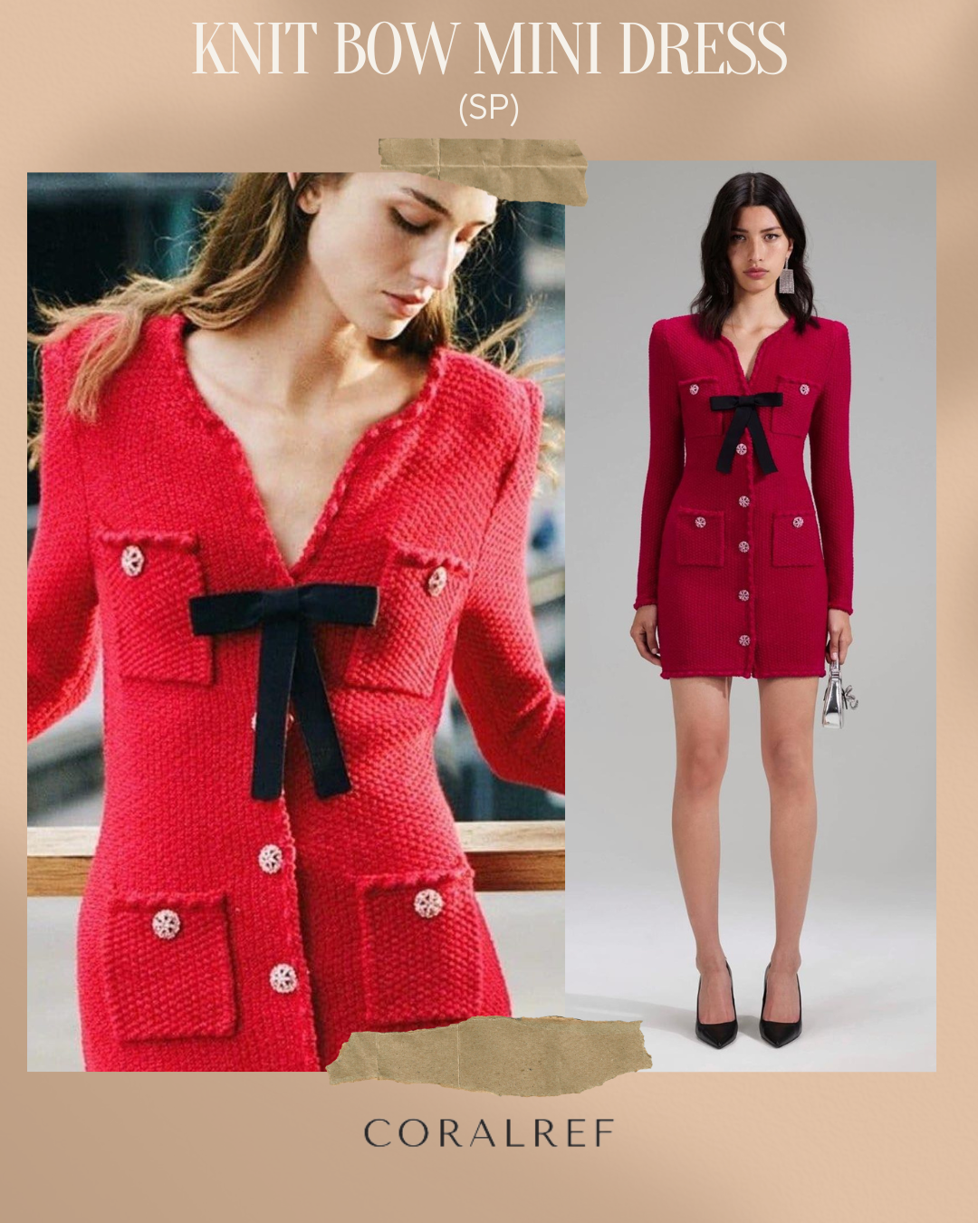 SP Knit Bow Mini Dress