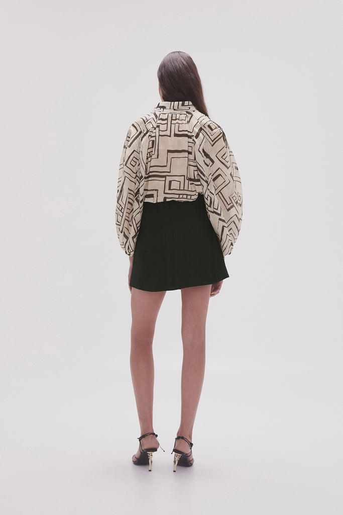 Aj Realm Wrap Front Mini Skirt