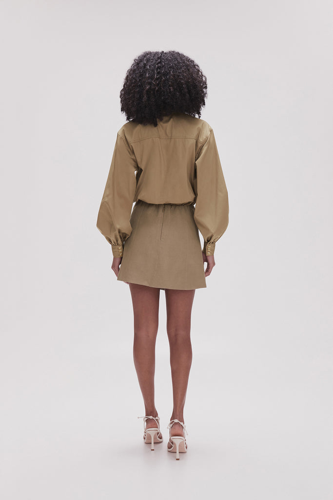 Aj Realm Wrap Front Mini Skirt