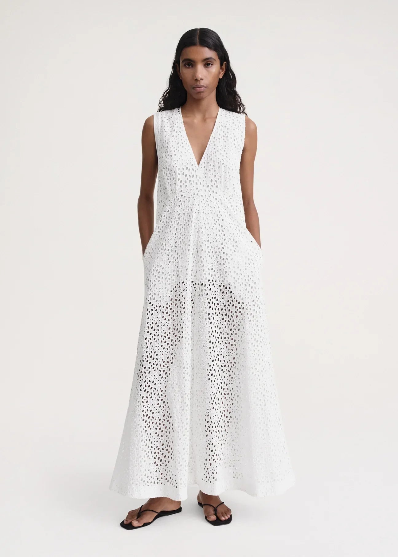 Ttm Broderie Anglaise Maxi Dress
