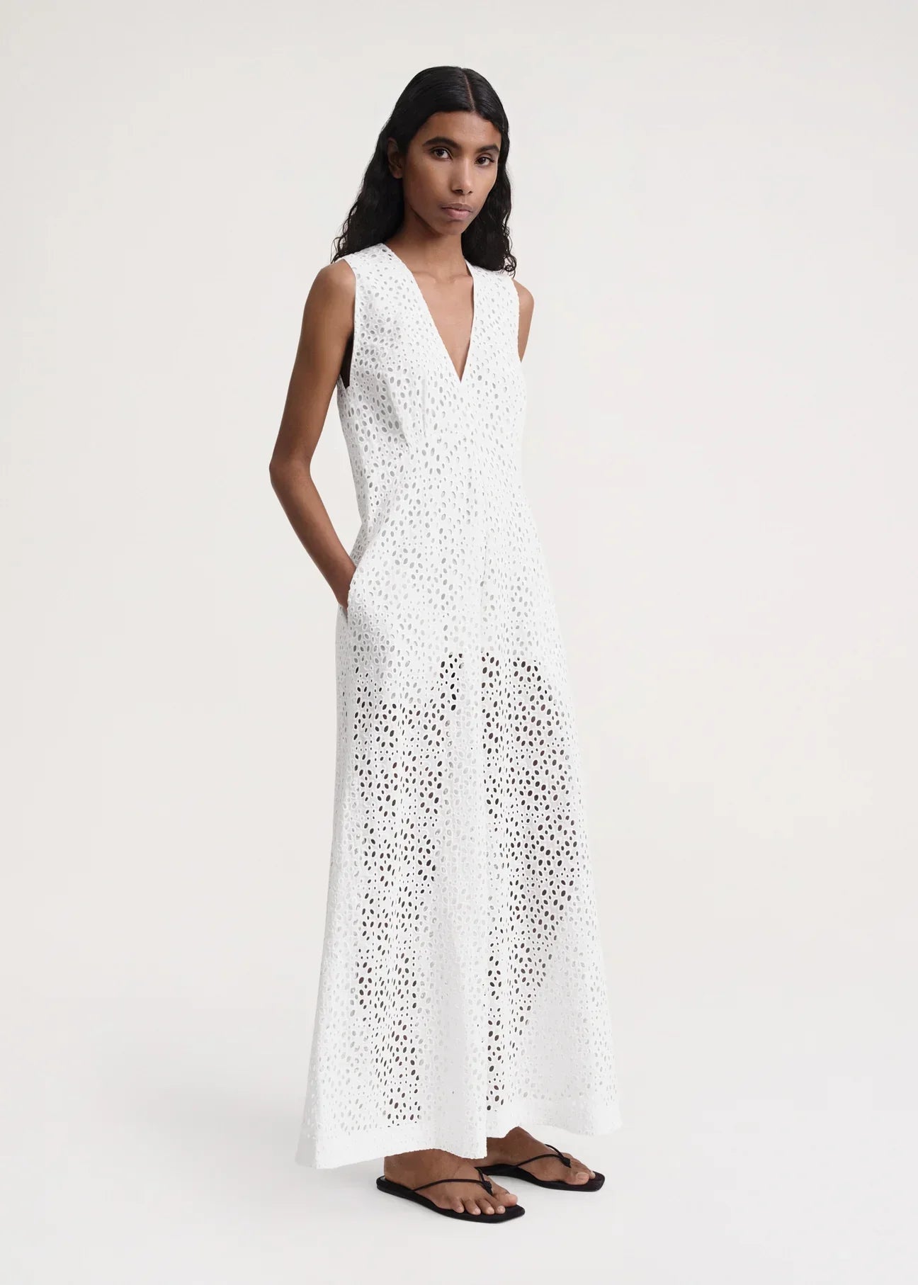 Ttm Broderie Anglaise Maxi Dress