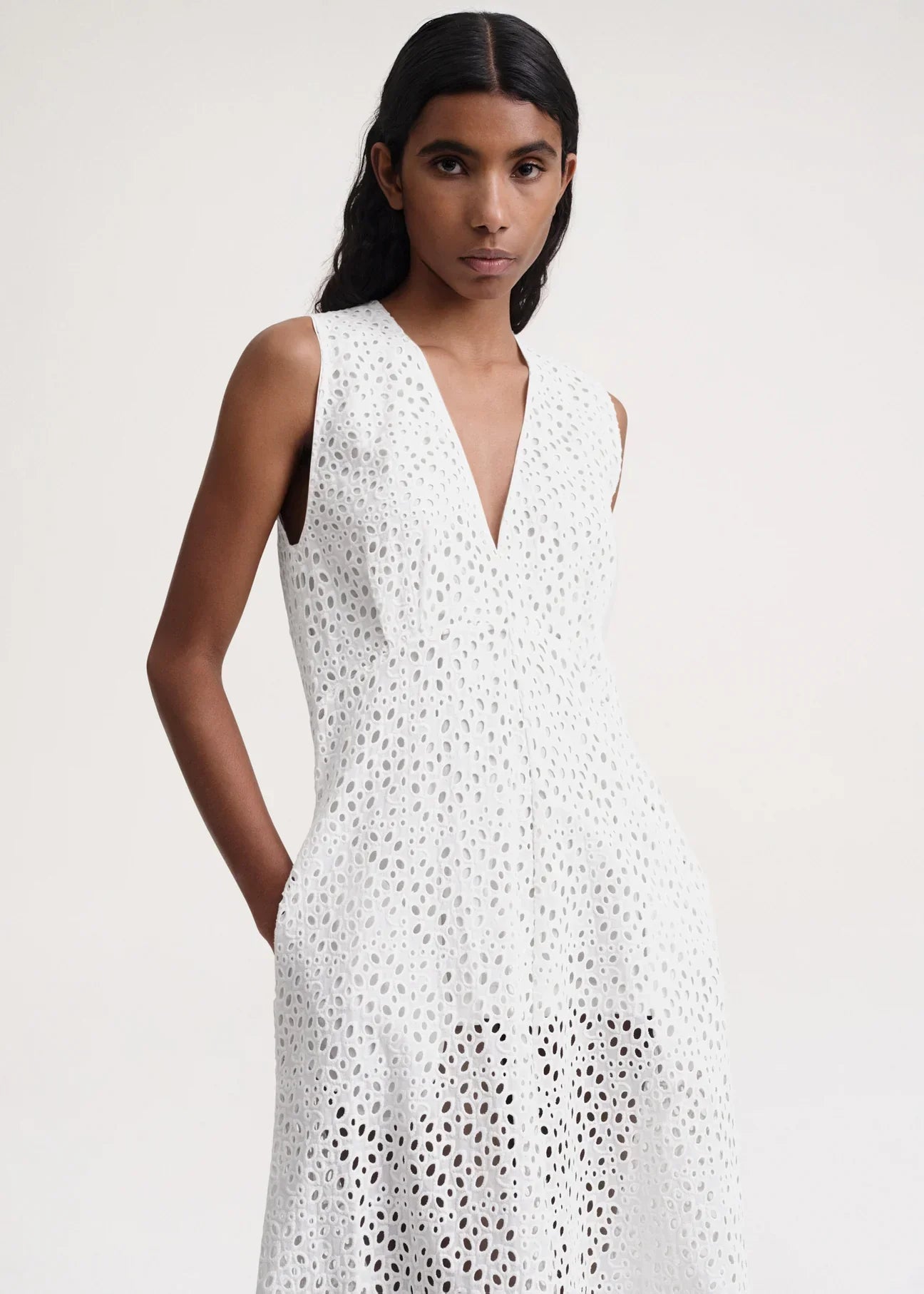 Ttm Broderie Anglaise Maxi Dress