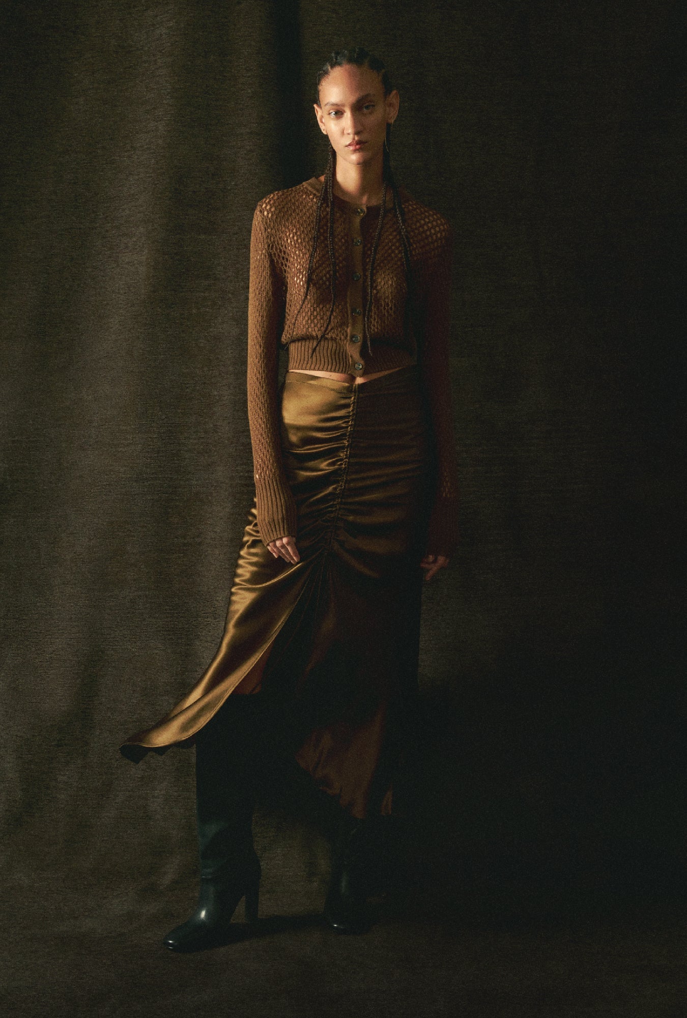 SL Slit Long Bias Skirt