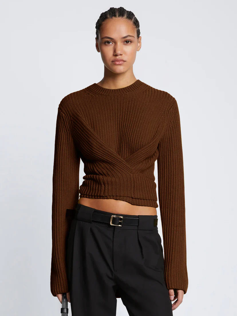 PS Ribbed Wrap Sweater