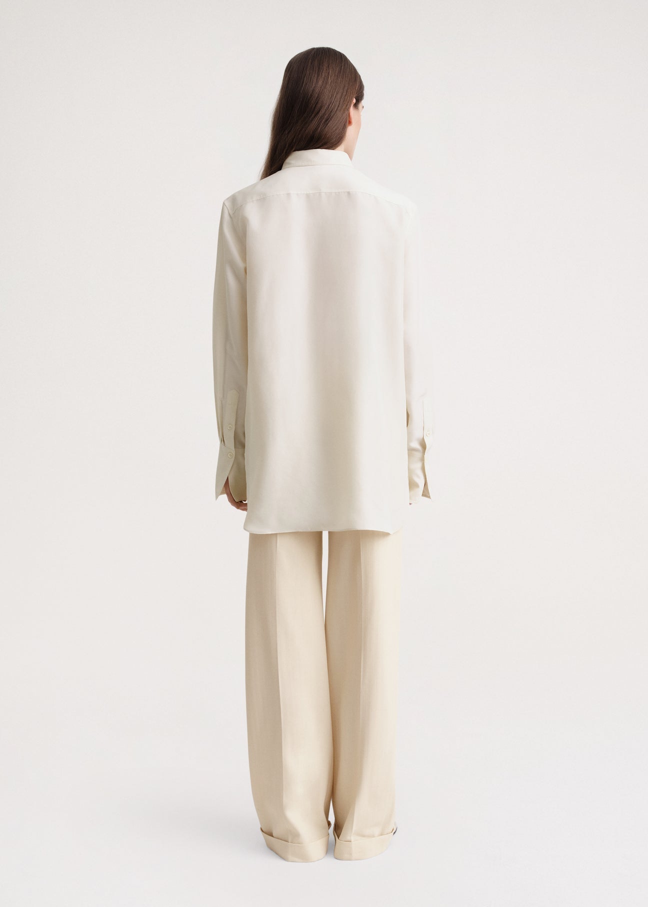 Ttm Pleated Silk Shirt