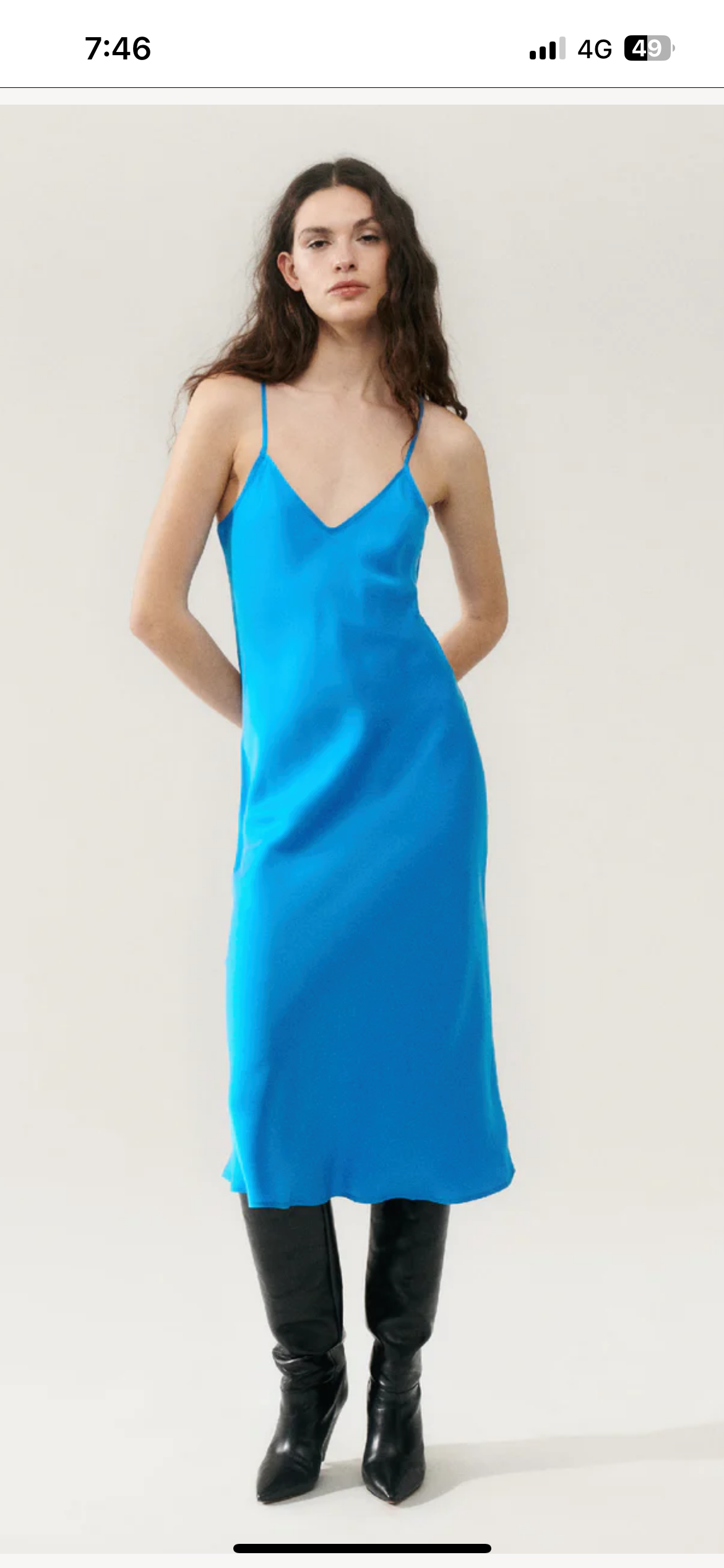 SL 90s Slip Midi Dress - Coastal Blue