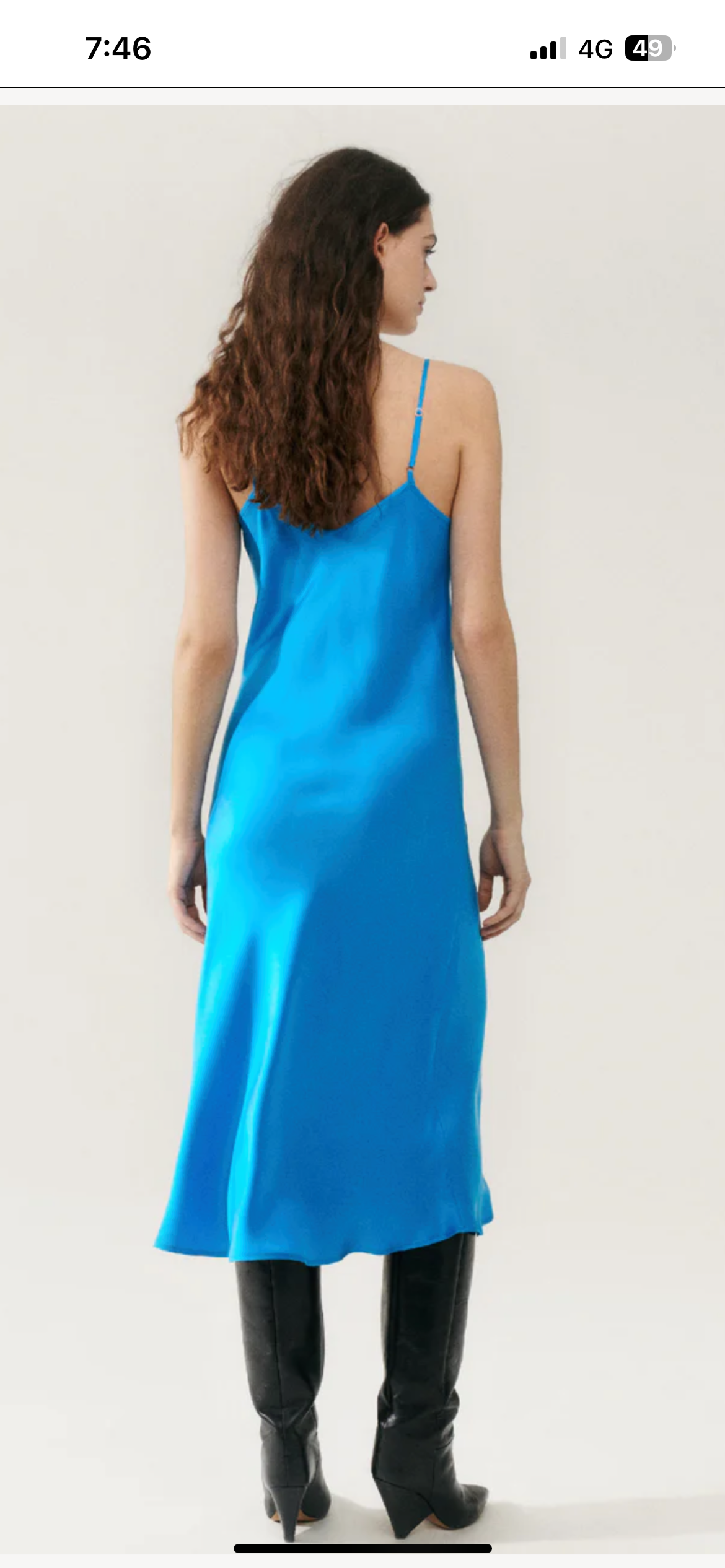 SL 90s Slip Midi Dress - Coastal Blue