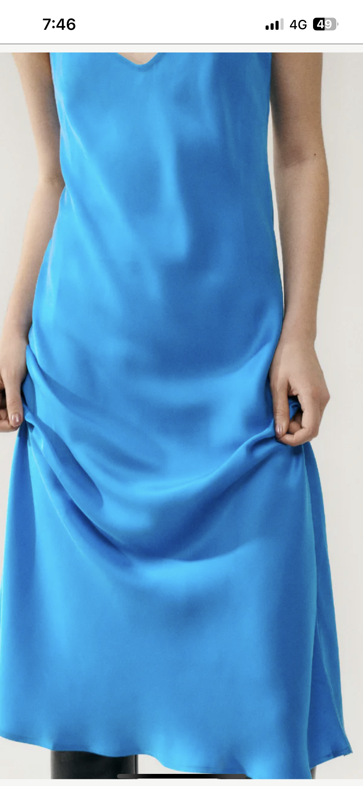 SL 90s Slip Midi Dress - Coastal Blue