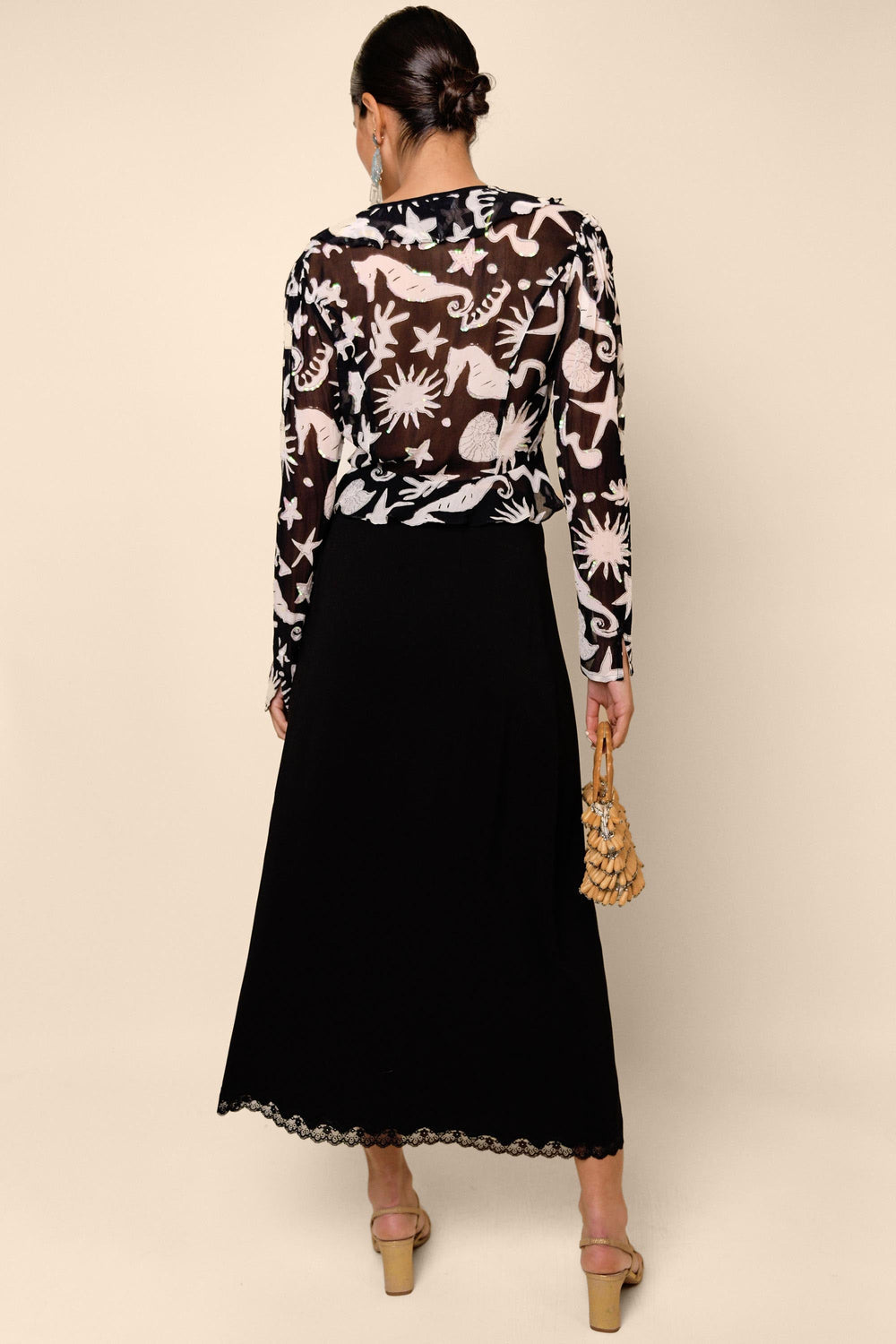 Rx Sibilla Satin Midi Skirt