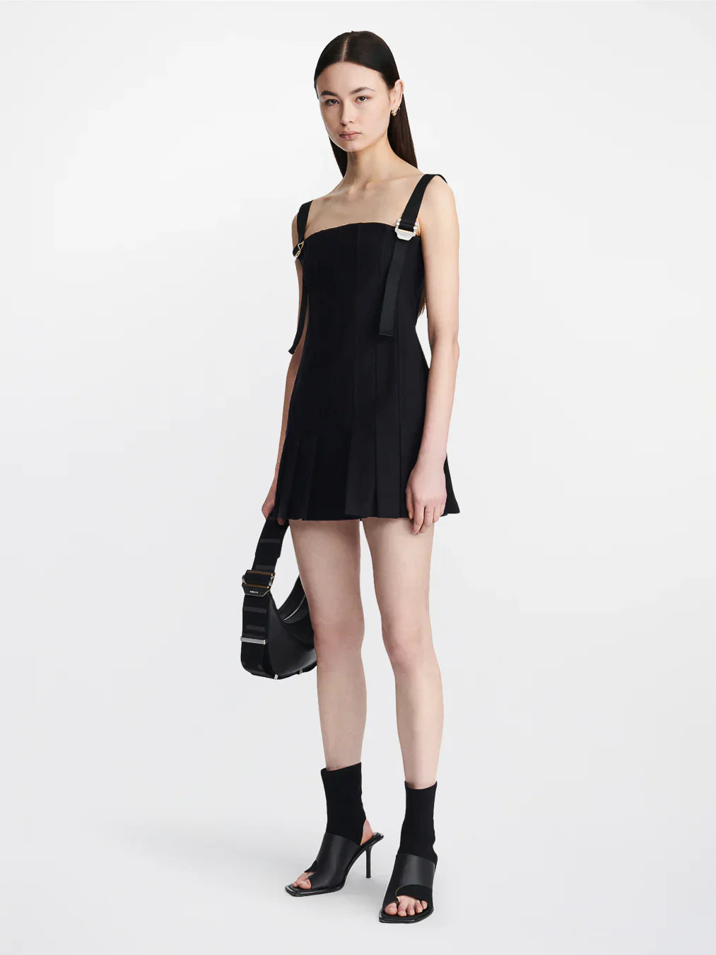 DL Safety Slider Pleated Mini Dress