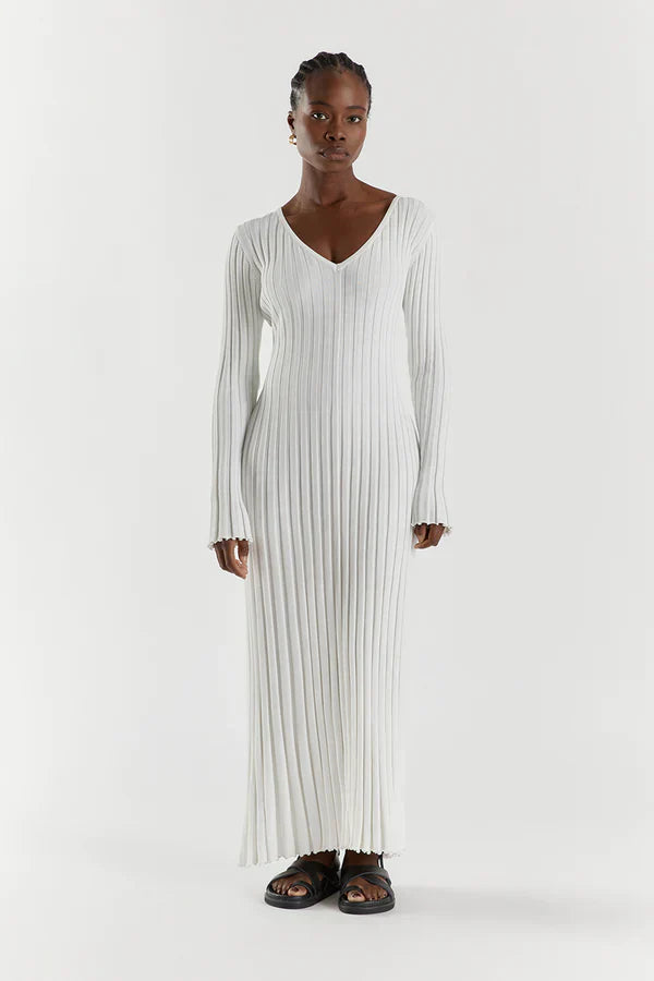 Dssh Reign Sleeved Knit Midi Dress