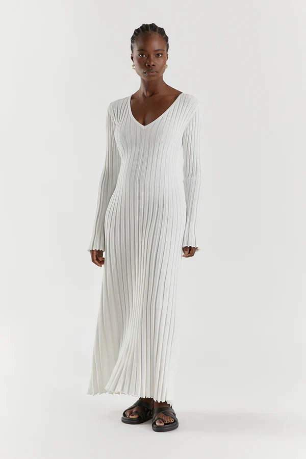 Dssh Reign Sleeved Knit Midi Dress