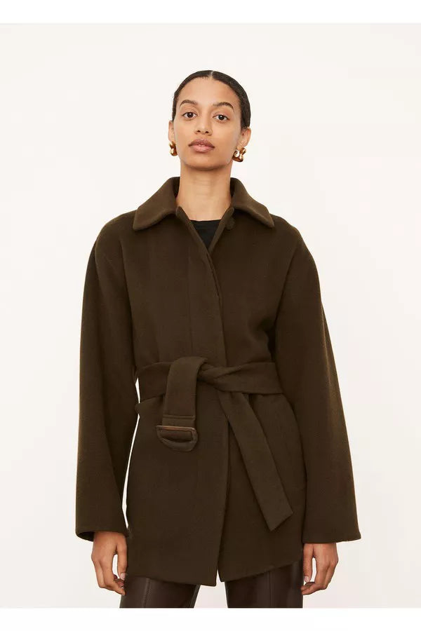 Vnc Brushed Wool Belted Jacket