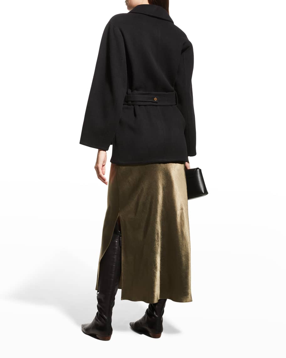 Vnc Brushed Wool Belted Jacket