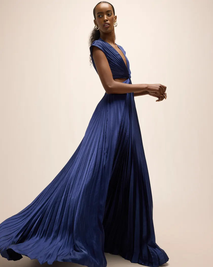 ALC Alejandra Pleated Maxi Dress