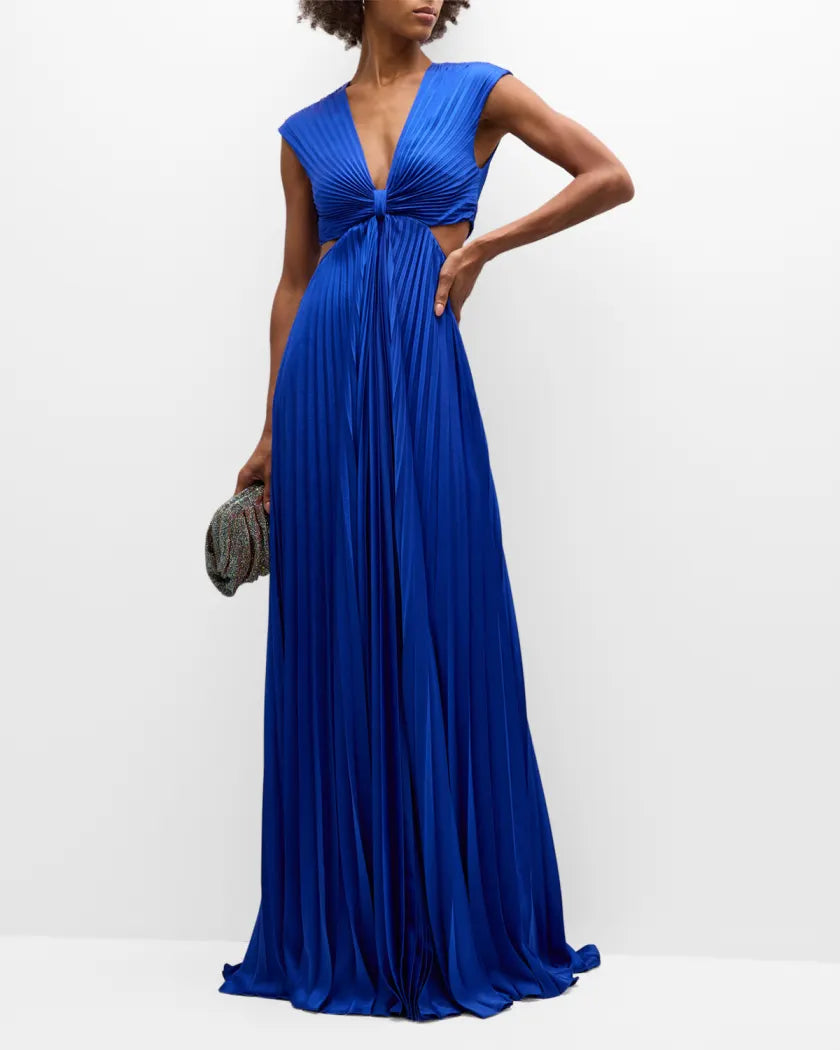 ALC Alejandra Pleated Maxi Dress