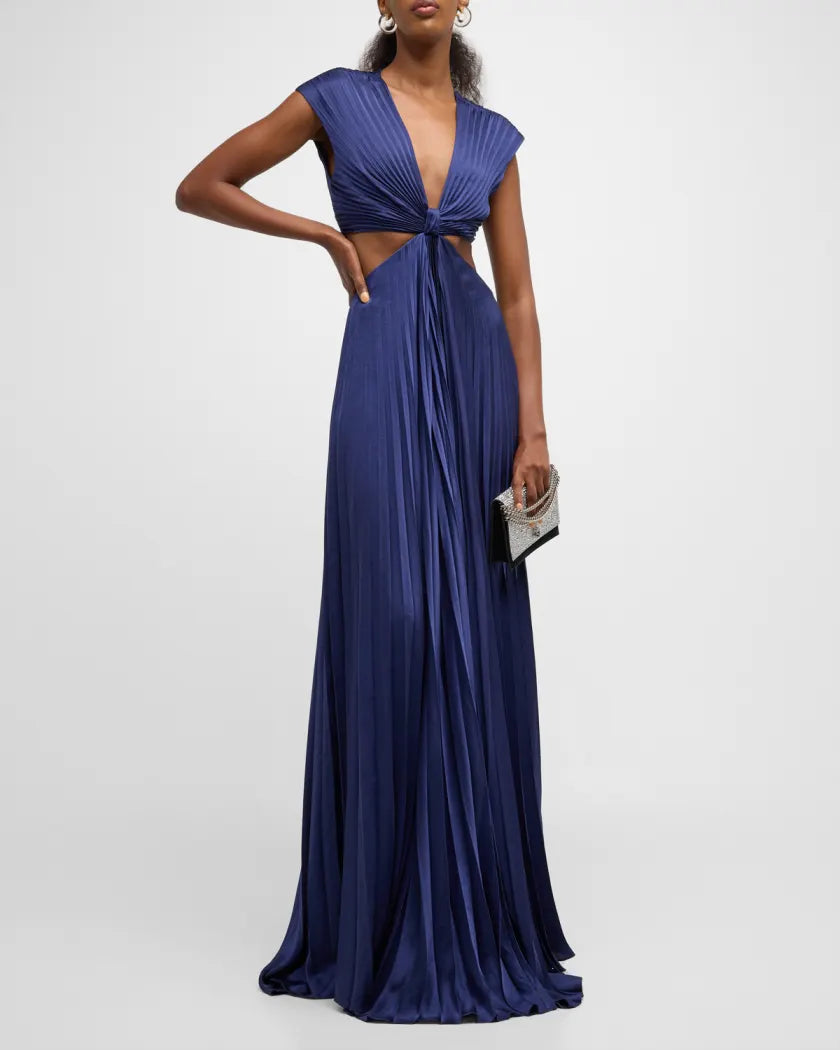 ALC Alejandra Pleated Maxi Dress