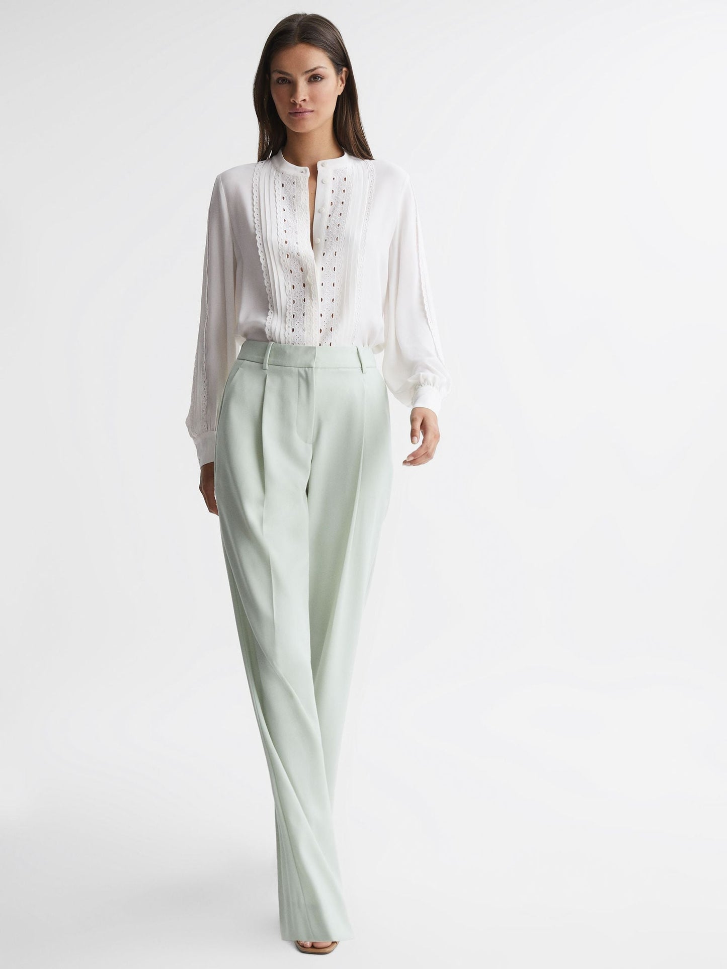 Rss Maisie Collarless Lace Top