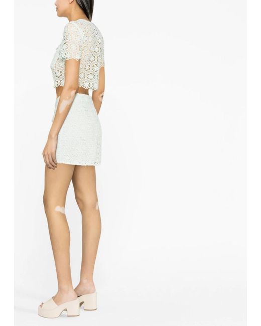 SP Daisy Guipure Top & Mini Skirt Set