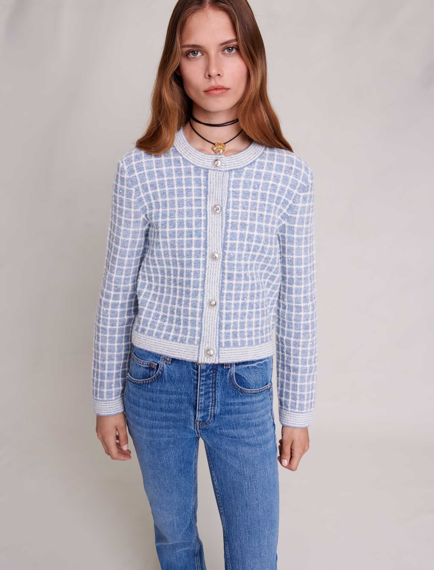 Mj Checked Cardigan