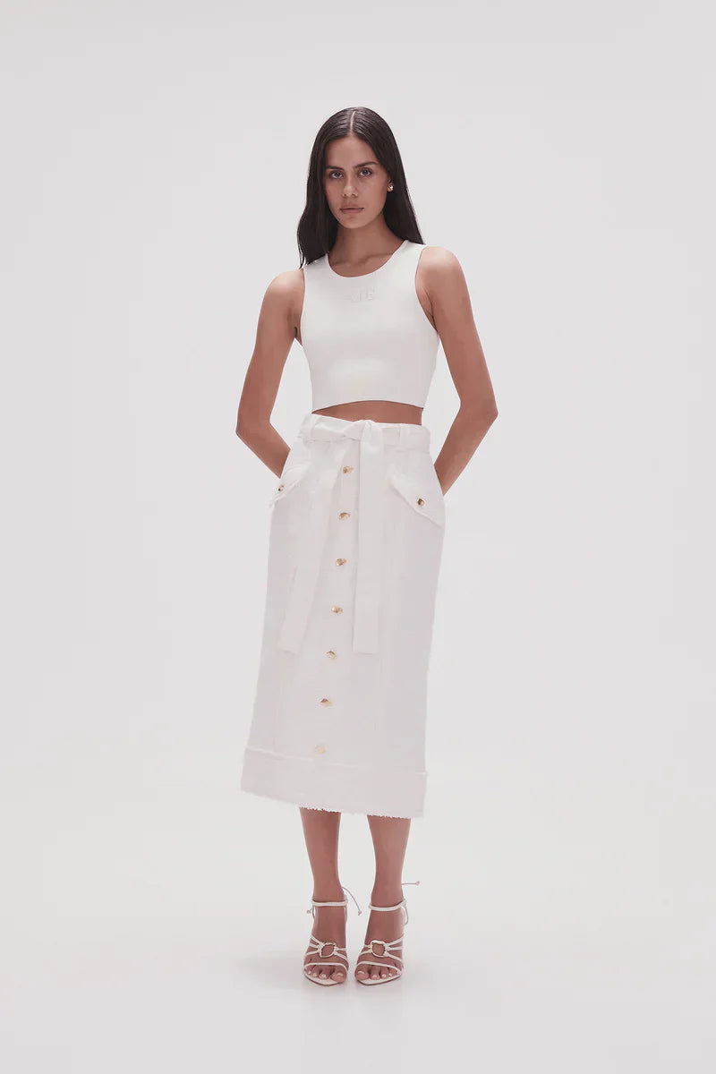 Aj Isabel Utility Pencil Midi Skirt