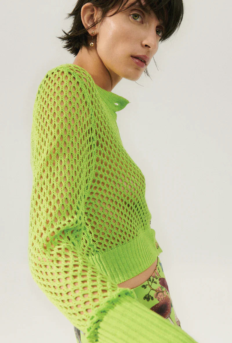 SL Crochet Cropped Cardigan