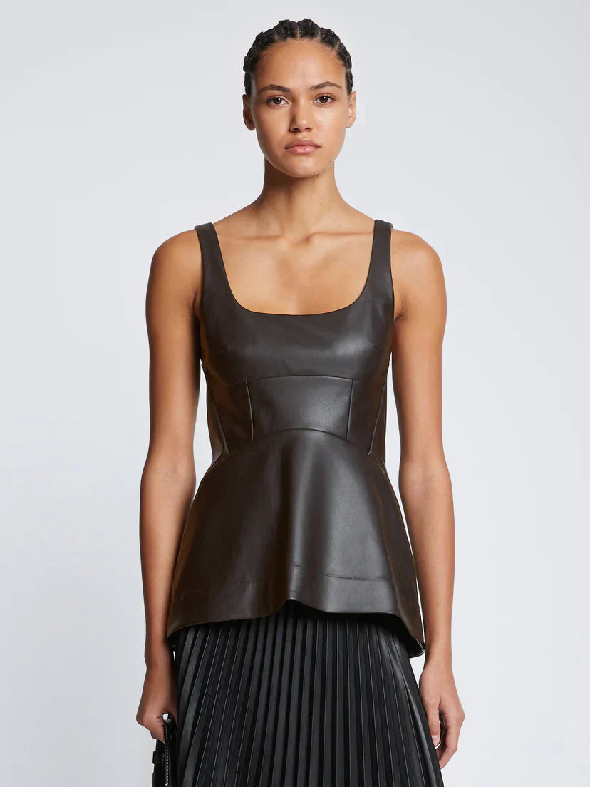 PS Faux Leather Bustier Top