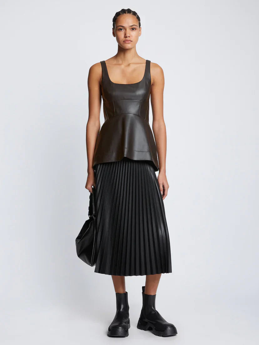 PS Faux Leather Bustier Top