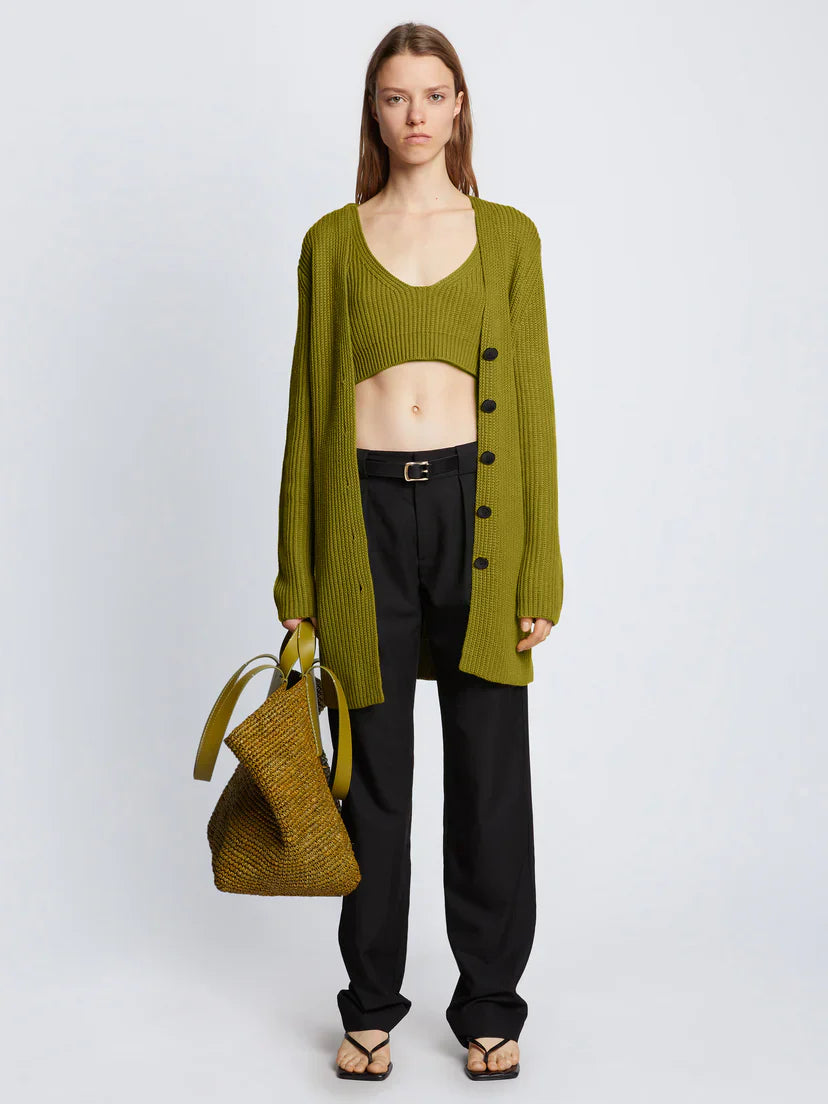 PS Ribbed Cotton Cardigan