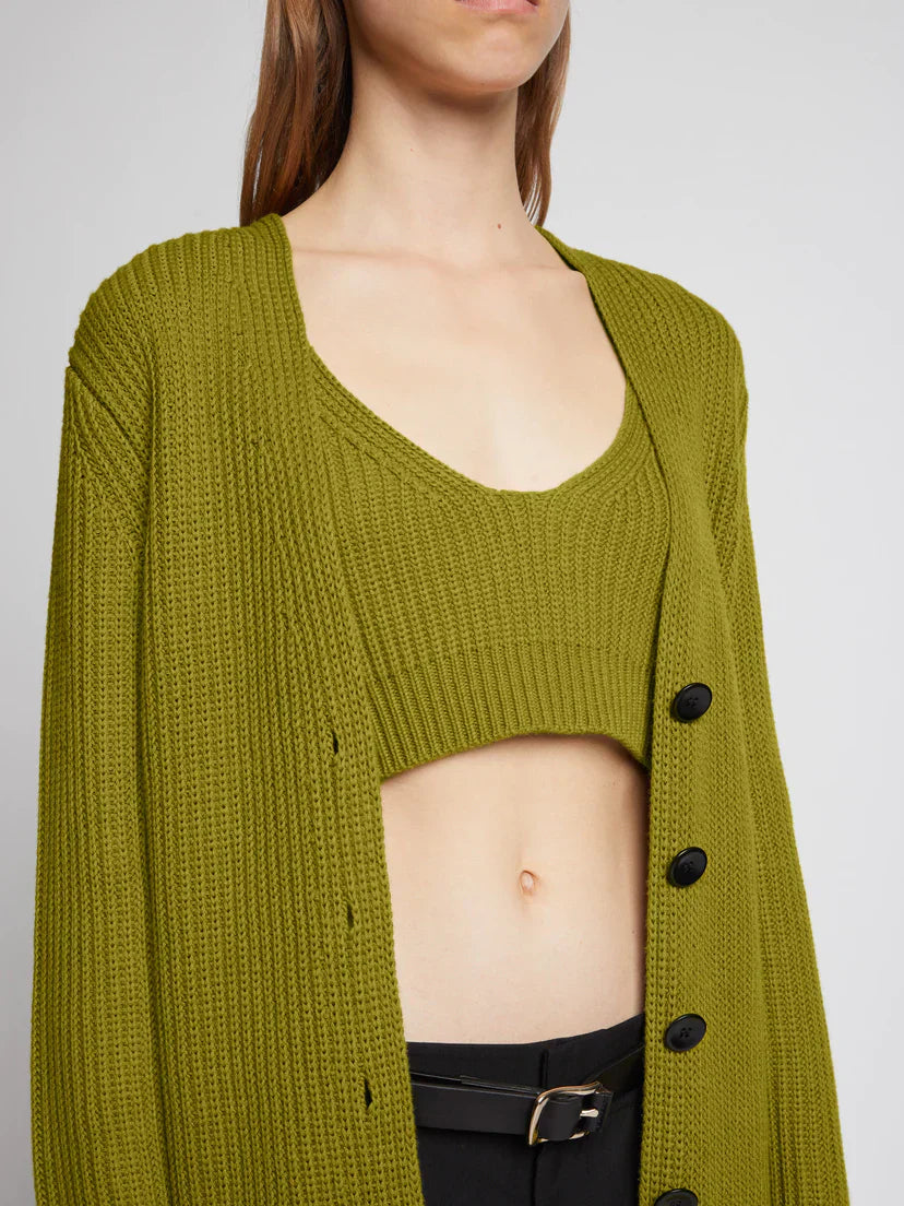PS Ribbed Cotton Cardigan