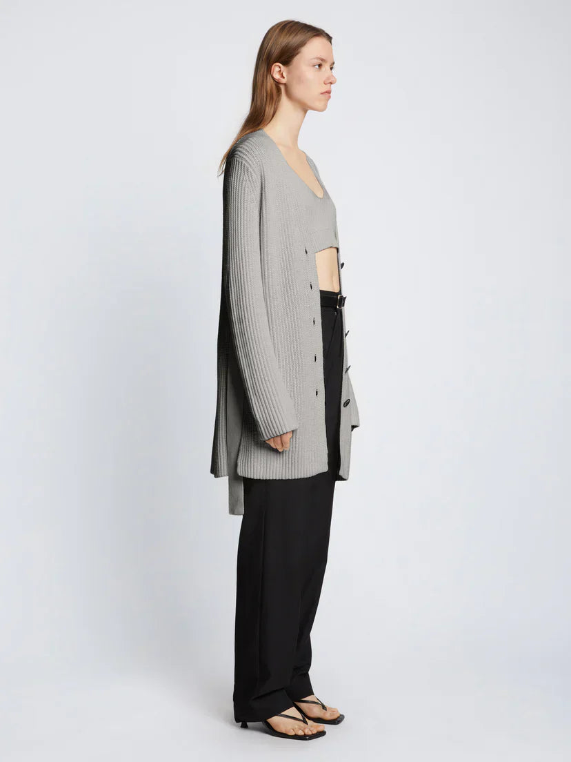PS Ribbed Cotton Cardigan