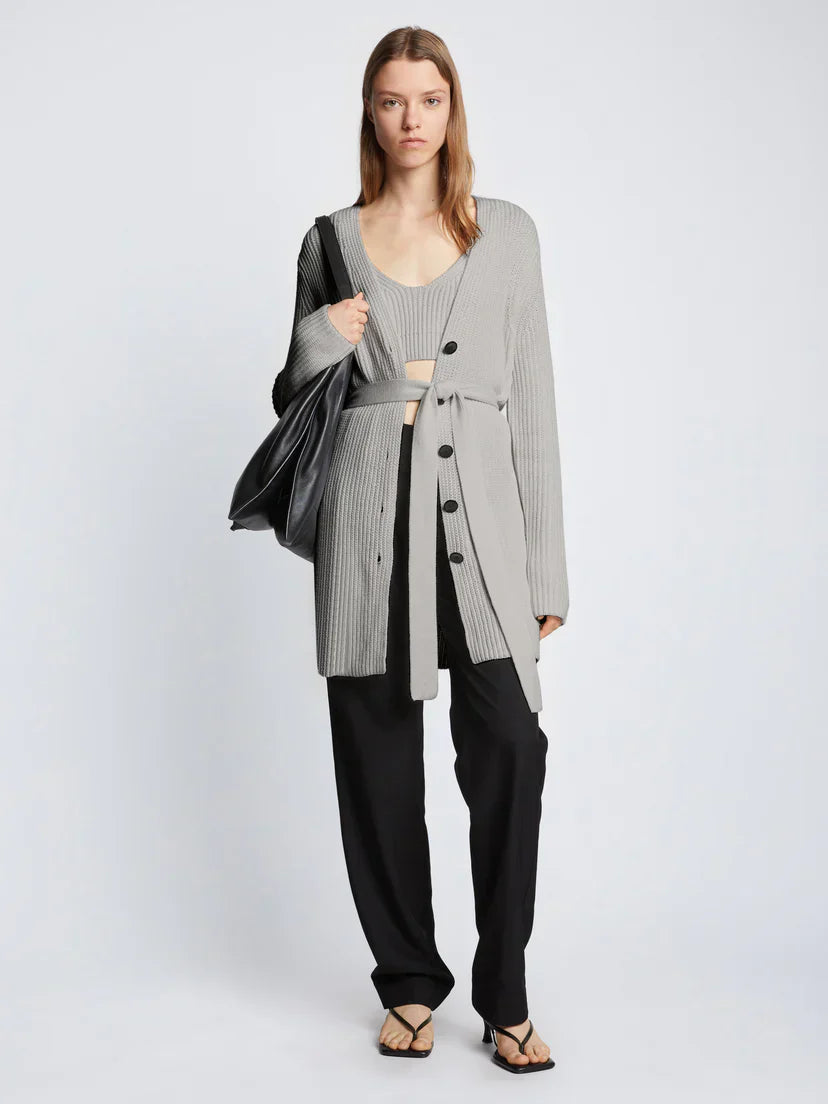 PS Ribbed Cotton Cardigan
