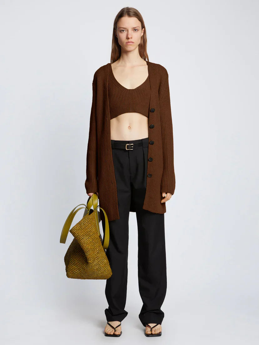 PS Ribbed Cotton Cardigan