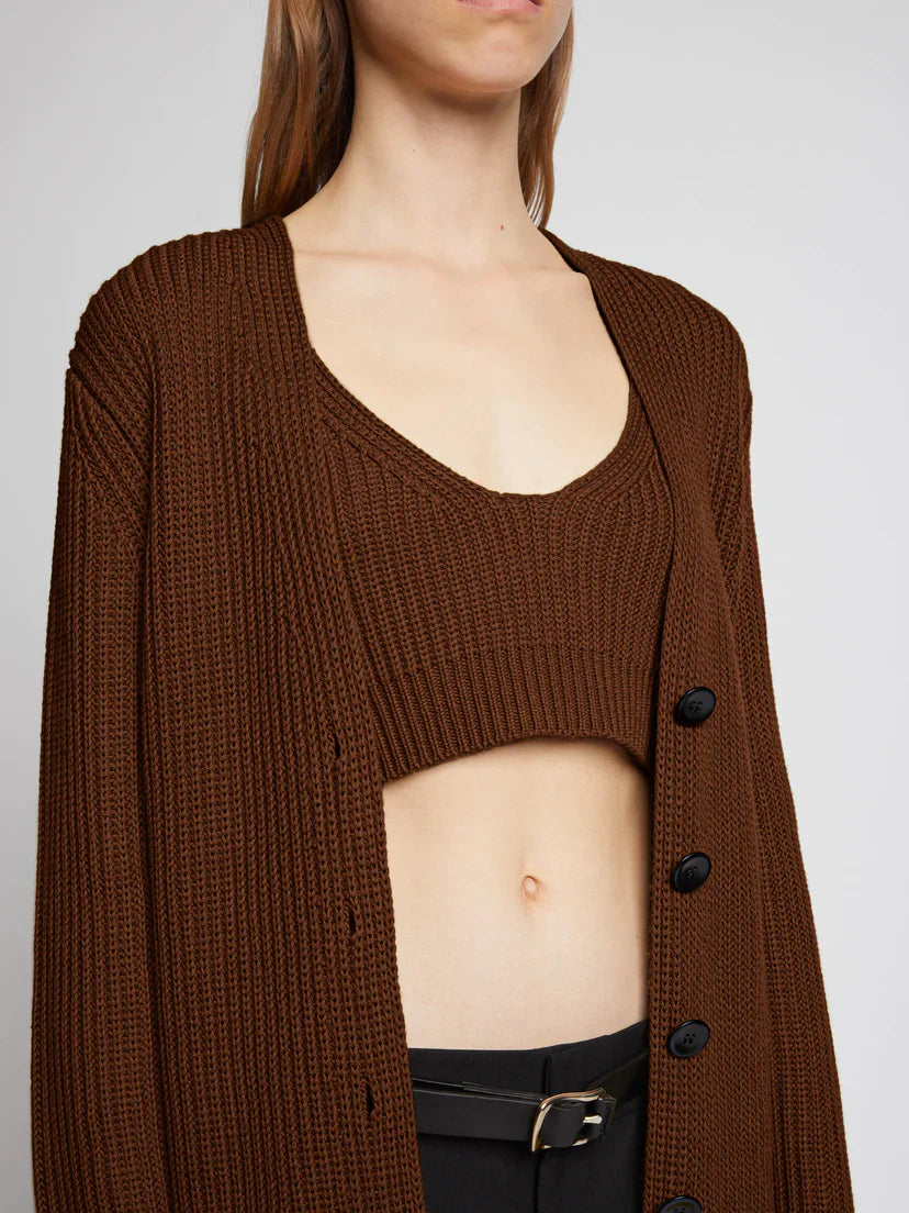 PS Ribbed Cotton Cardigan