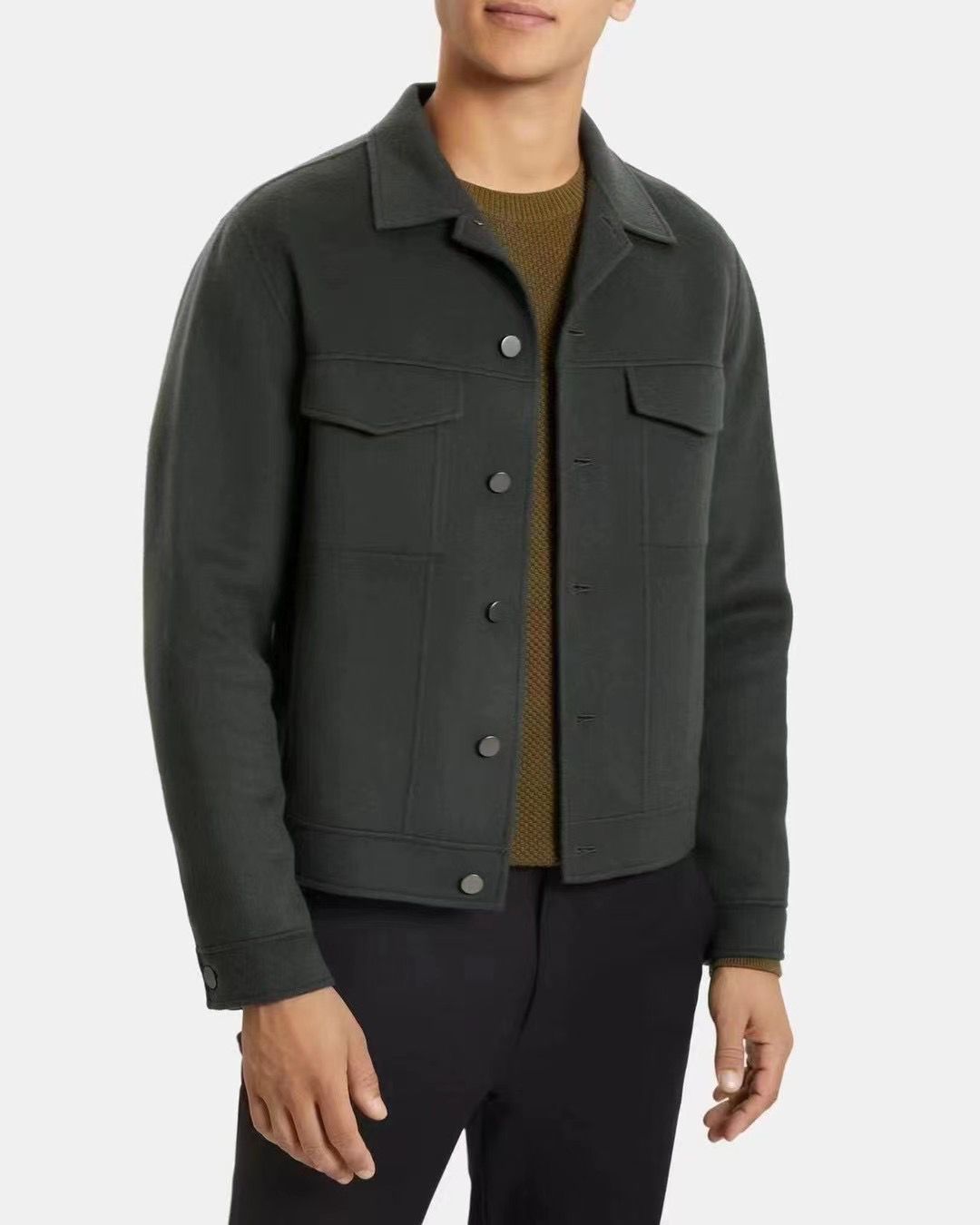 Thry Double Face Wool Cashmere Shirt Jacket