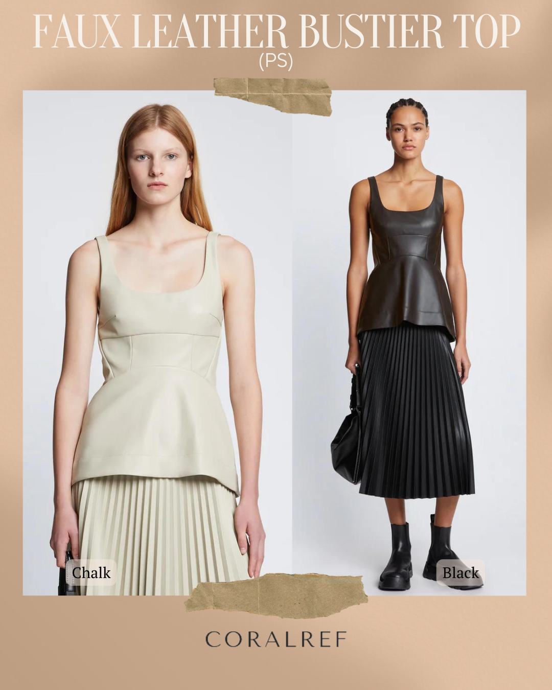 PS Faux Leather Bustier Top