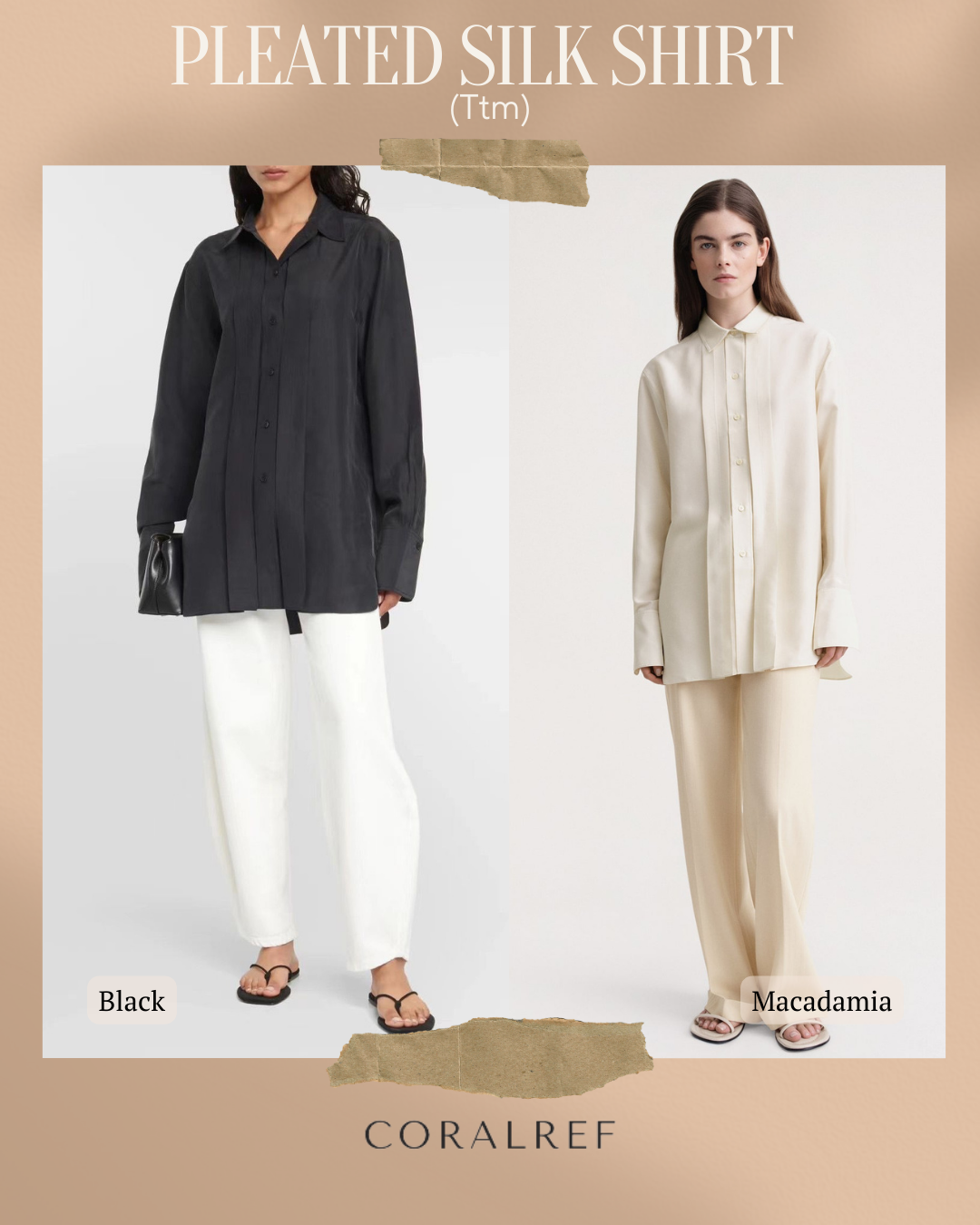 Ttm Pleated Silk Shirt
