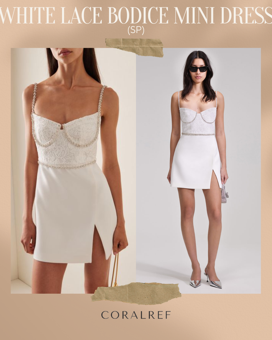 SP White Lace Bodice Mini Dress
