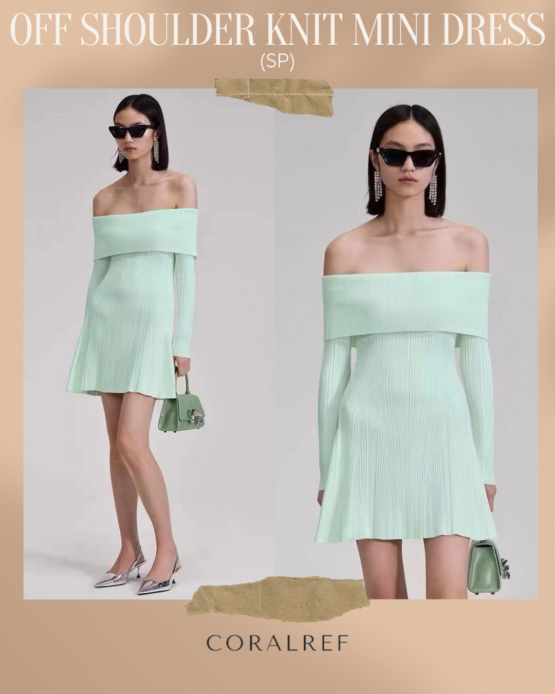 SP Off Shoulder Knit Mini Dress