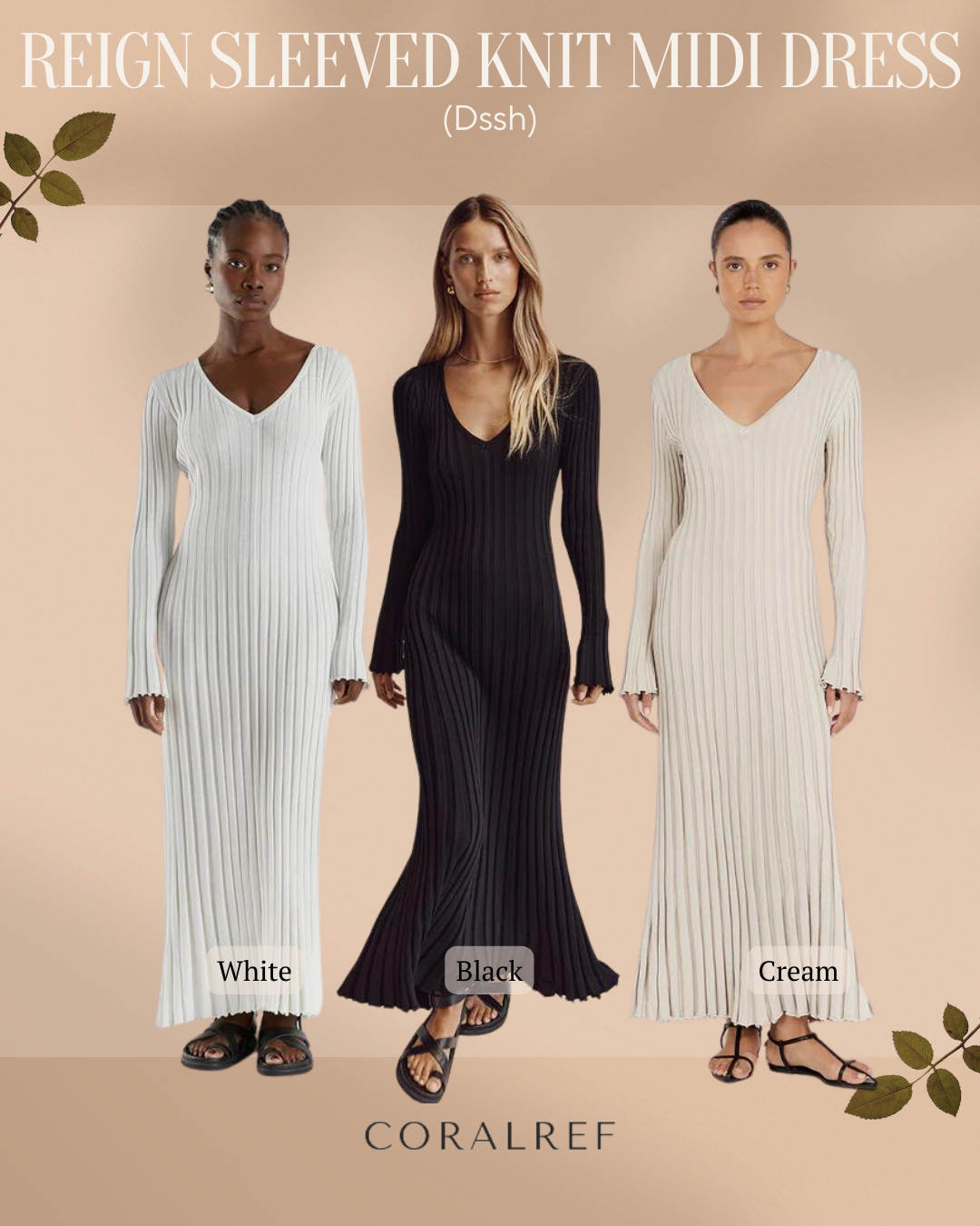 Dssh Reign Sleeved Knit Midi Dress Dssh Reign Sleeved Knit Midi Dress