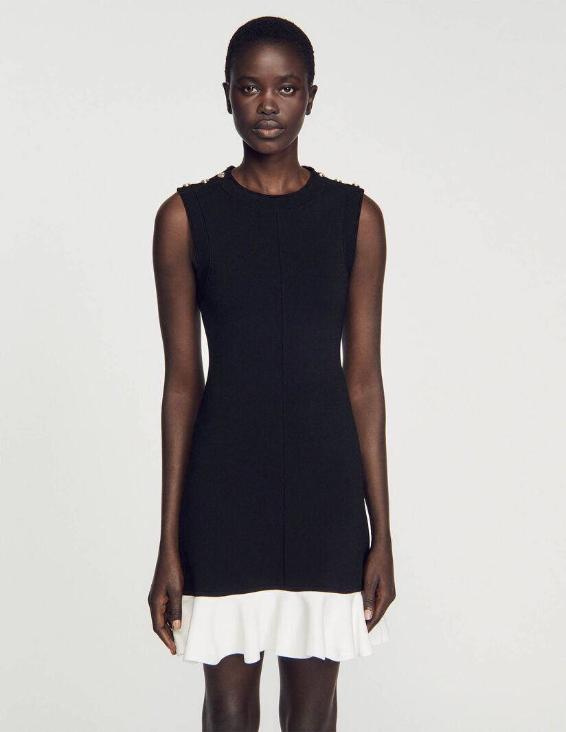 Sndr Cropped Two Tone Mini Dress