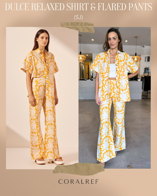 SJ Dulce Relaxed Shirt & Flared Pants Set