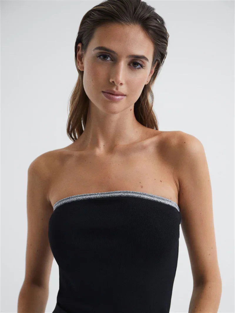 Rss Adela Metallic Tube Top