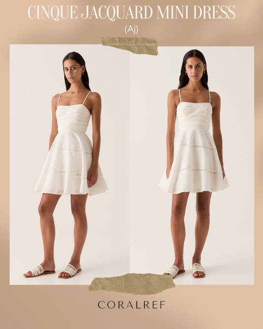 Aj Cinque Jacquard Mini Dress