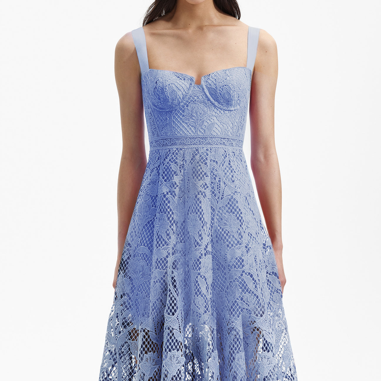 SP Lace Midi Sweetheart Dress