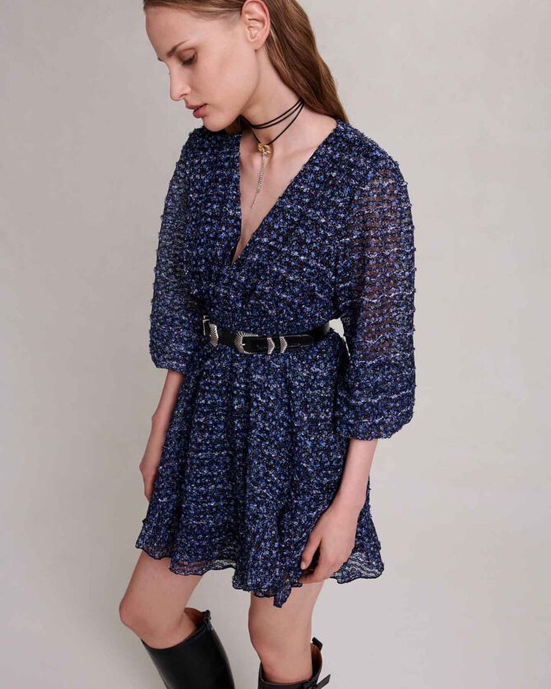Mj Sparkling Mini Dress with Ruffles