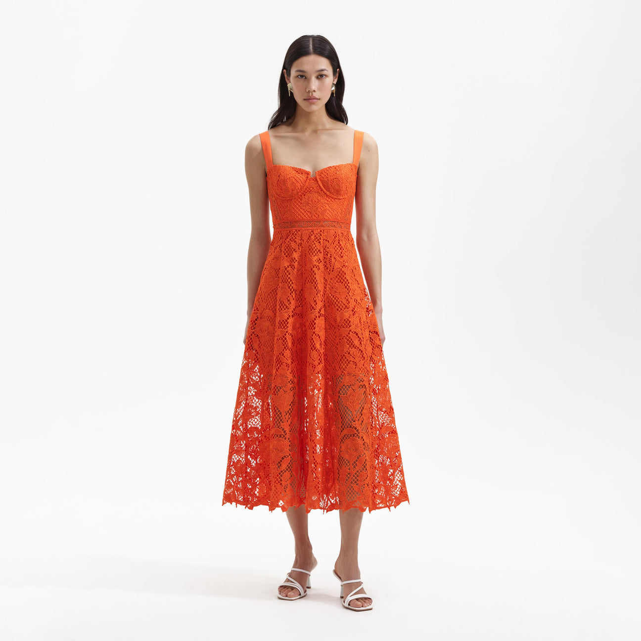 SP Lace Midi Sweetheart Dress