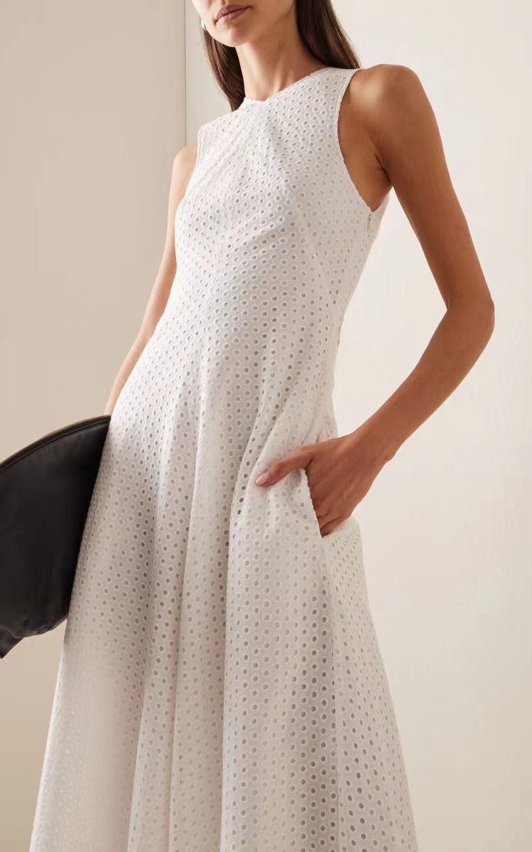 PS Juno Midi Dress in Broderie Anglaise