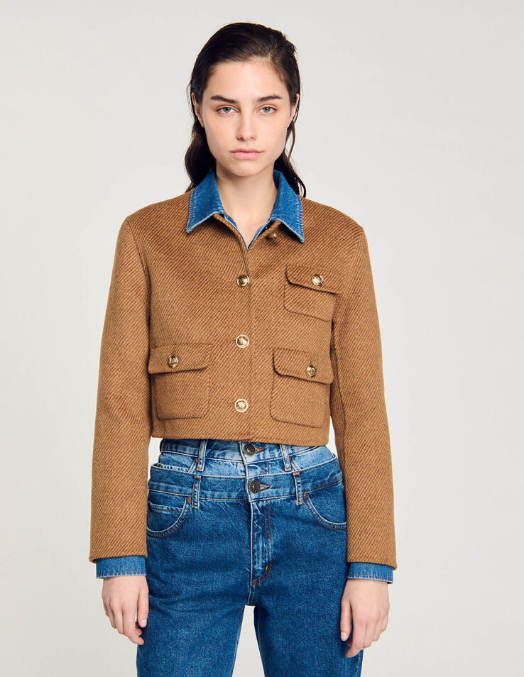 Sndr Cropped Button Down Jacket